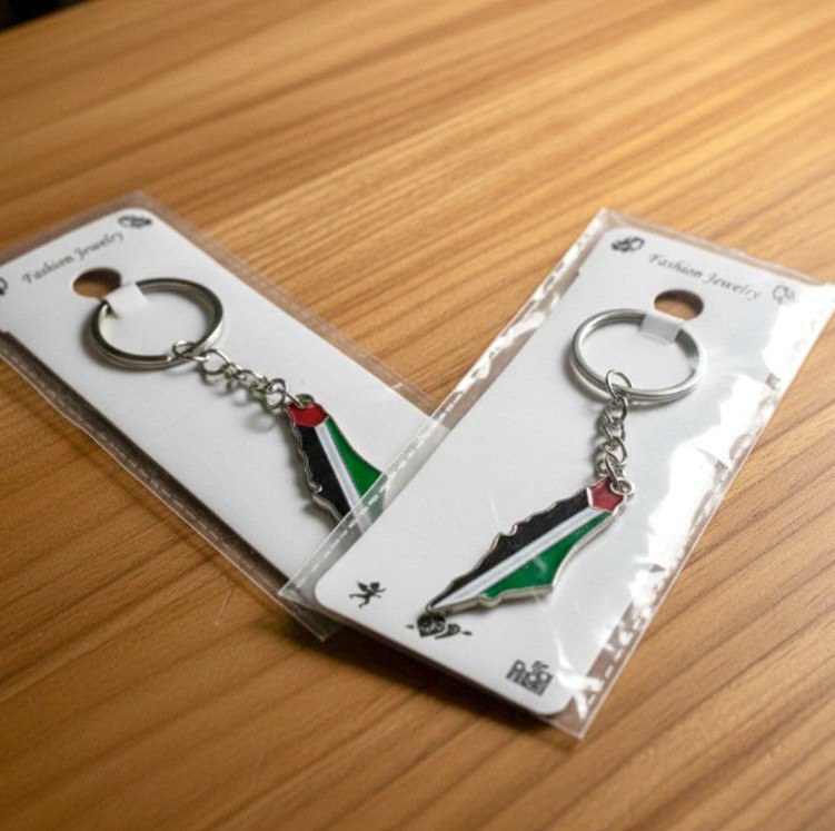 Palestine Map Keychain