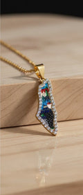 Palestine Map Gold Necklace