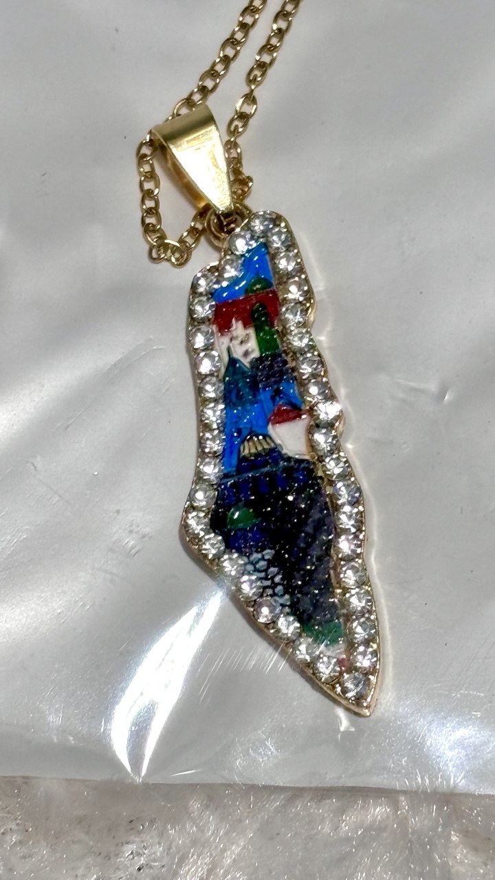 Palestine Map Gold Necklace