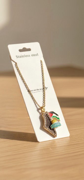 Palestine Map GoldNecklace
