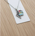 Palestine Map Silver Necklace
