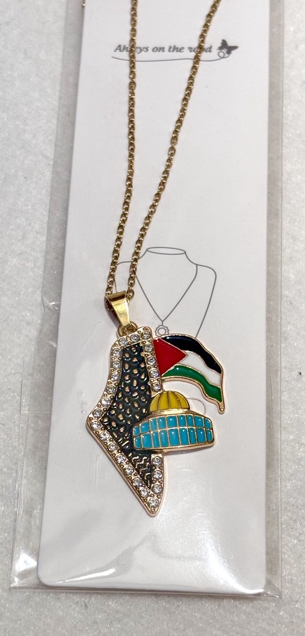 Palestine Map GoldNecklace